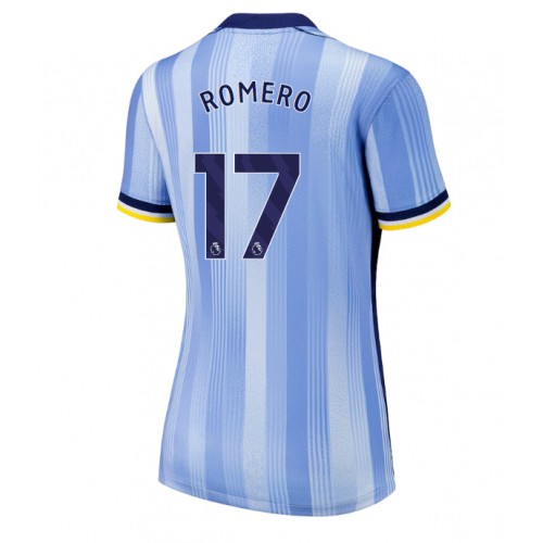 Fotballdrakt Dame Tottenham Hotspur Cristian Romero #17 Bortedrakt 2024-25 Kortermet